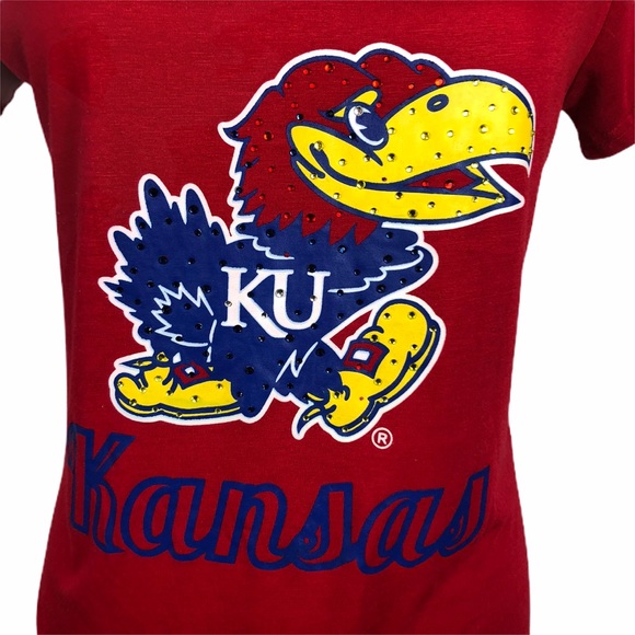 University of Kansas Jayhawks Short Sleeved Tee LG - Picture 3 of 6